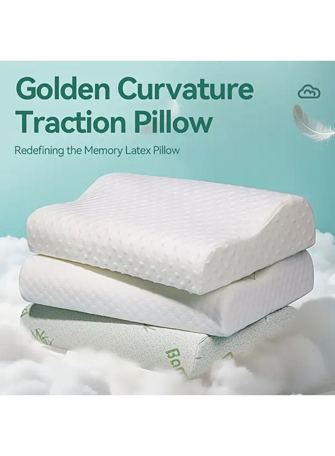Ergonomic C Shaped Neck Pillow 19 7x11 81 Inch For Back Sleepers And Shoulder Support - Image 1